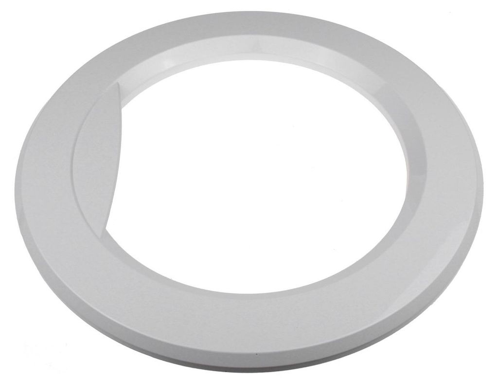 A white circular ring with a beveled edge, likely a component or accessory.