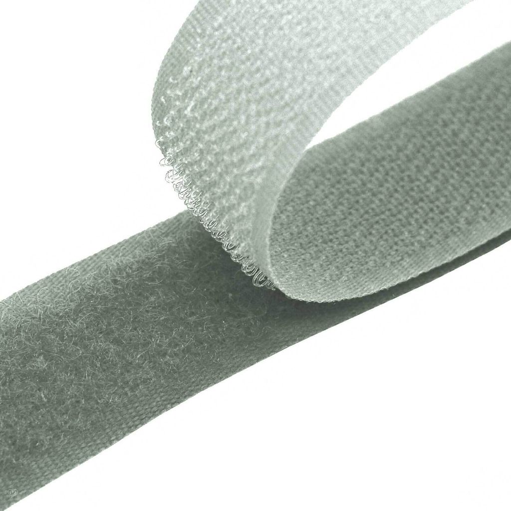 4m Klettband zum Nähen grau 336