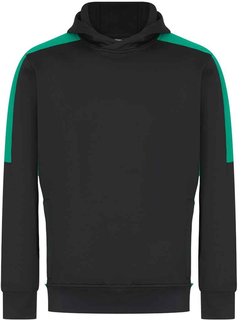 Finden & Hales - "Team" Kapuzenpullover für Herren/Damen Uni PC6468 (XXS) (Schwarz/Smaragd)