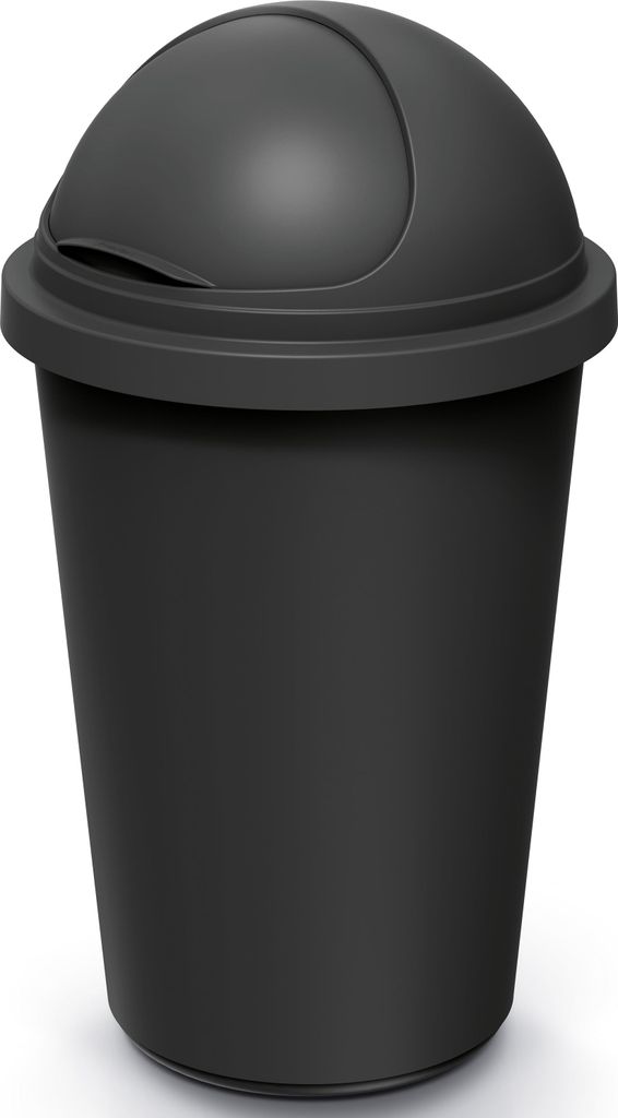 Odpadkový kôš COMPACTO ROLL 50 l čierny Obrázok produktu 