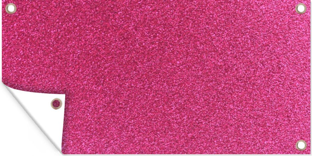 MuchoWow 160x80 cm Outdoor-Poster Gartendeko Sichtschutz Garten Poster für den Garten Flach mit rosa Glitzertextur