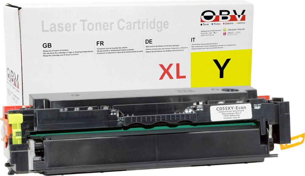 OBV Kompatibel, mit Chip ohne Füllstandsanzeige 055 H 3017C002 Toner passend für Canon Canon LBP 662Cdw 663Cdw 664Cx MF 741Cdw 742Cdw 743Cdw 744C...