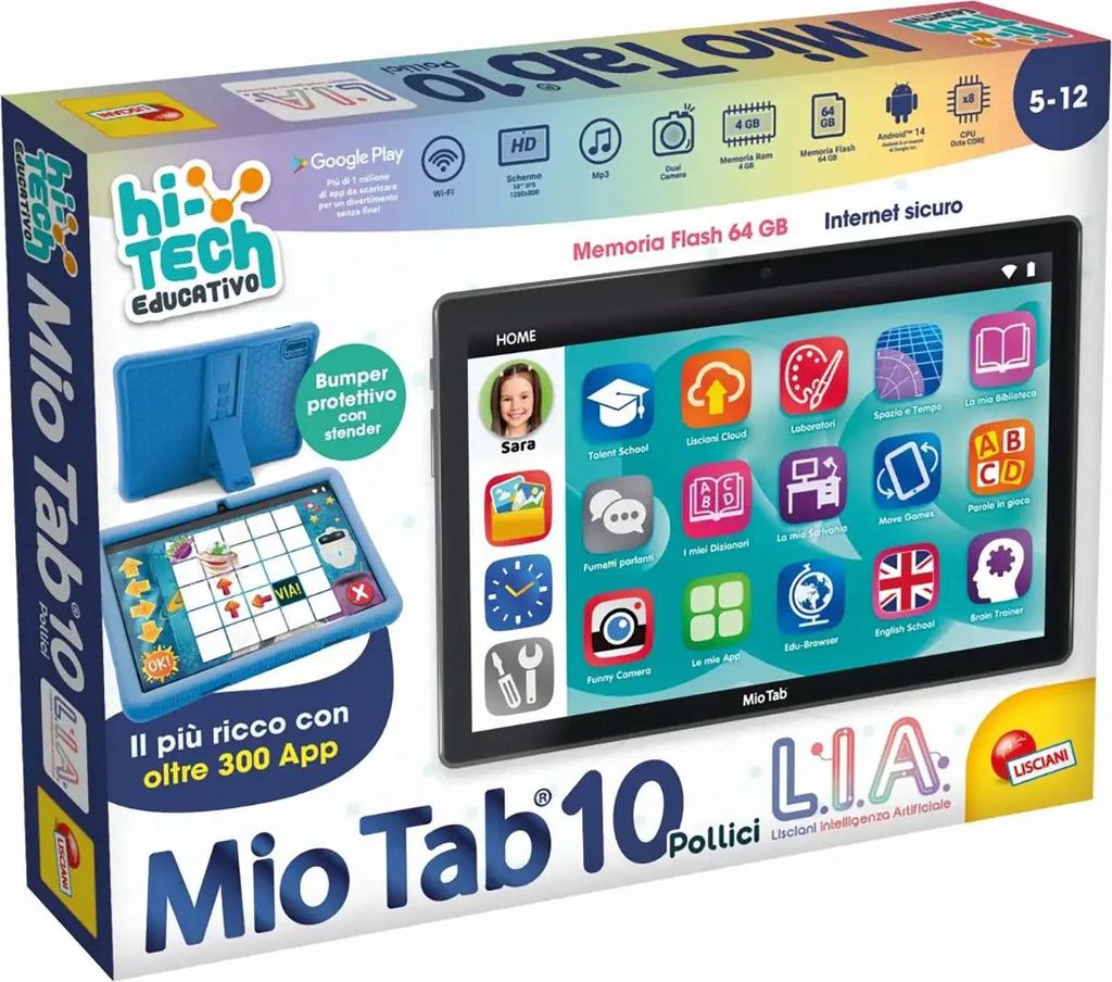 Lisciani Mio Tab L.I.A. Tablet Educativo 10 pollici Android Immagine del prodotto 