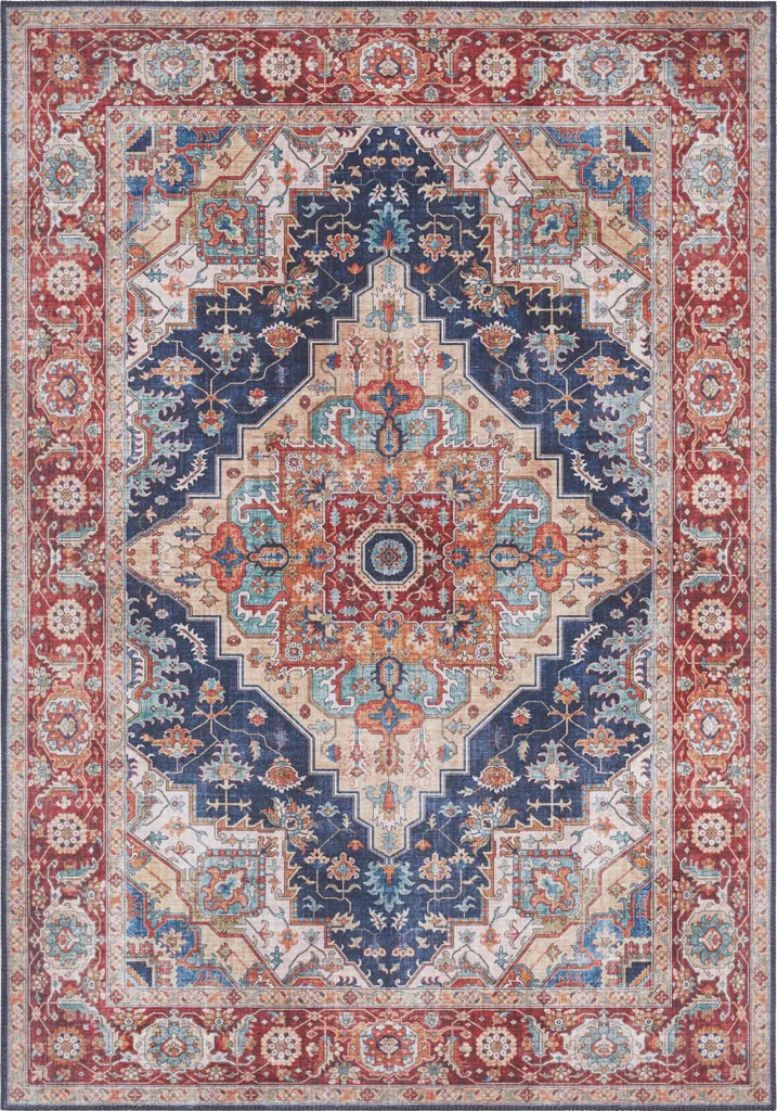 Tapis bleu indigo Sylla Hanse Home facile à nettoyer et anti-tache
