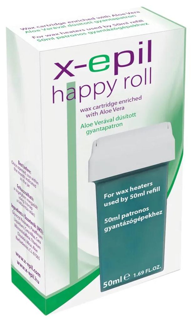 X-Epil, Happy Roll, Aloe Vera, finition soyeuse, cire Image du produit 