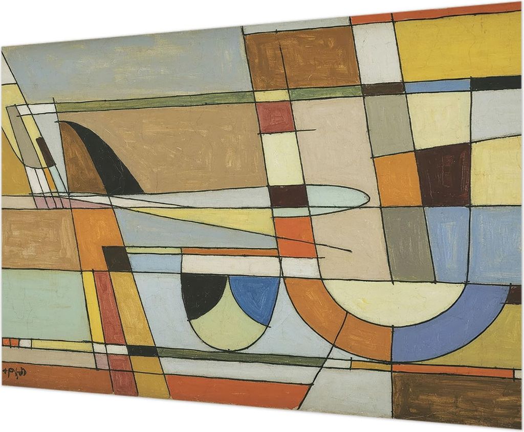 Wandtapete - Dekorative Tapete für Wohnzimmer - Tapetenfolie für Wanddekoration - 312x219 cm - Geometrische Harmonie