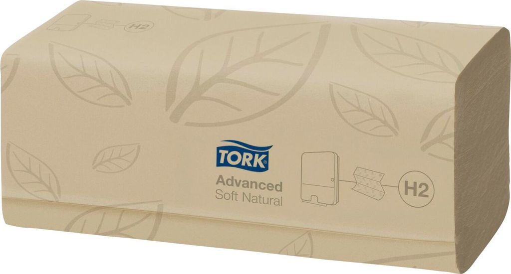 Tork Xpress Natur Multifold Handtücher - H2-System, natur, recycelte Fasern, 1 Karton, 240 m