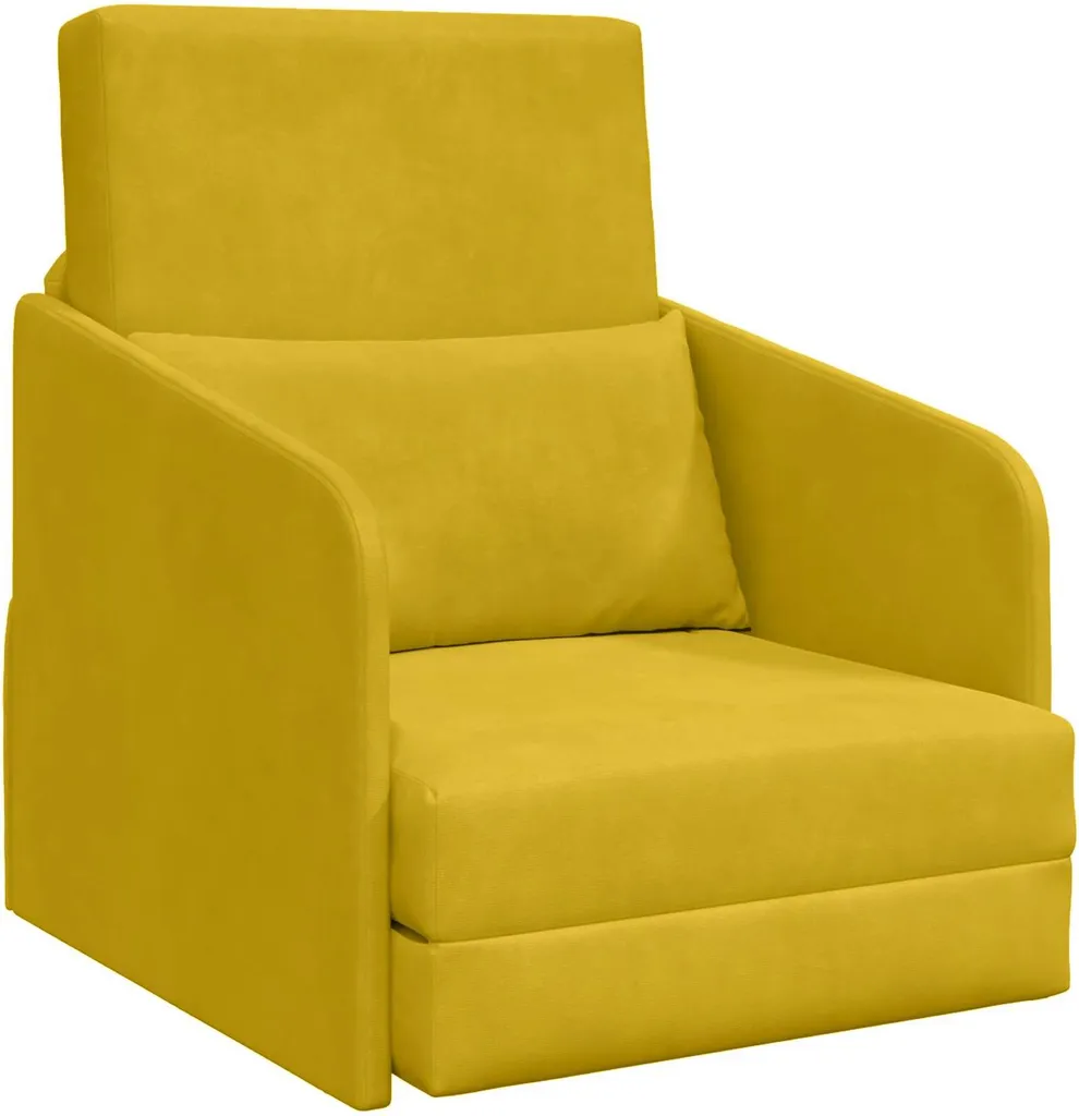 vidaXL Divano Letto Convertibile Velluto Giallo 65x80x83 cm | Offerta