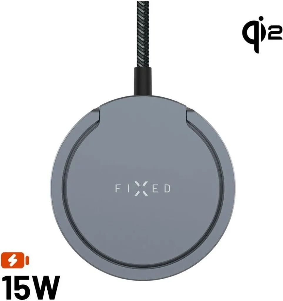 Chargeur sans fil de bureau FIXED MagPad Pro gris pour iPhone - 5