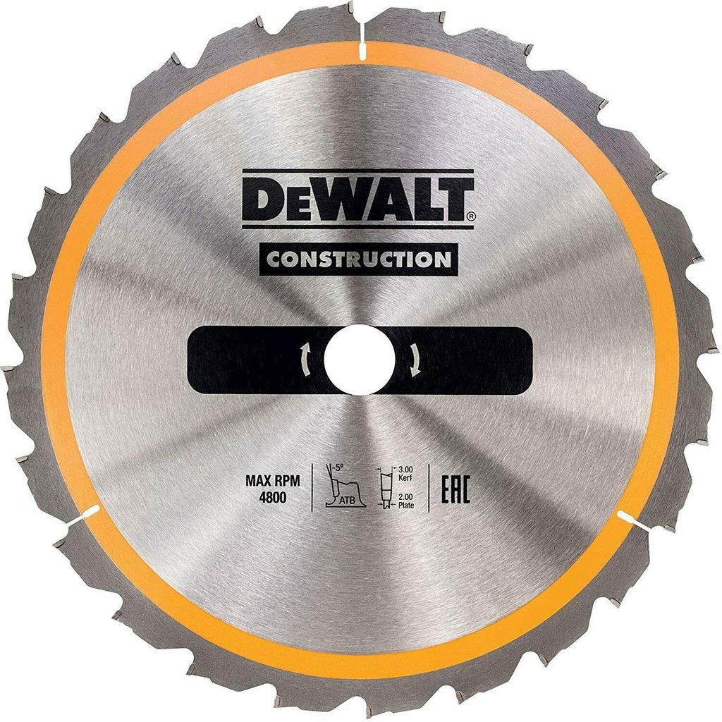 DeWalt Bau-Kreissägeblatt  216 x 30 mm 24WZ, für schnelle Produktbild 