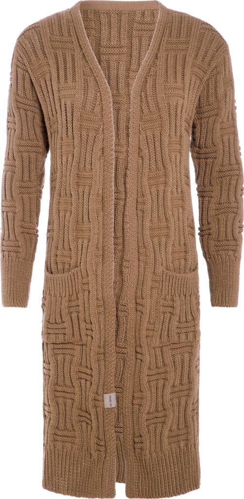 Knit Factory Bobby Lange Strickjacke - Nude - 40/42