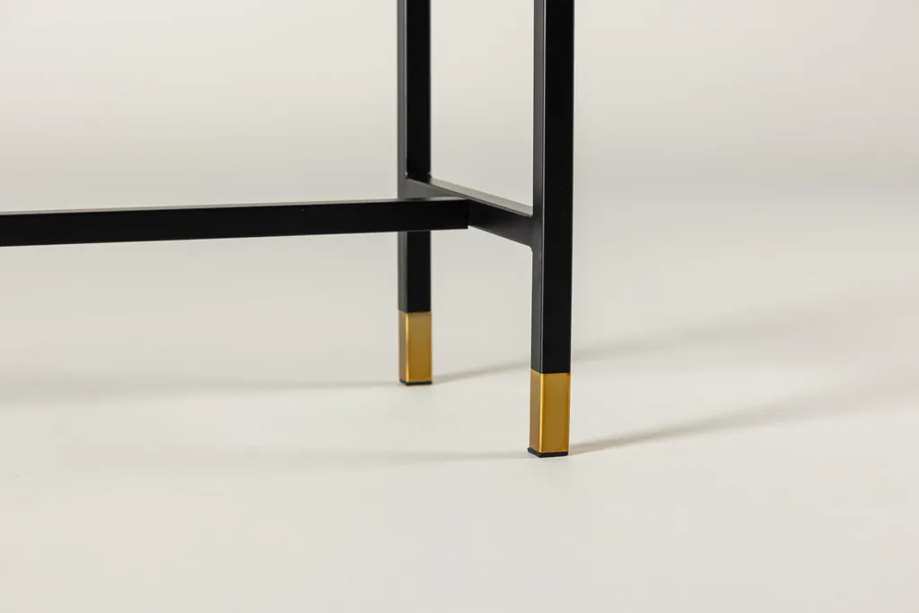 Petite console marbre noir Dipp 30x100 cm pour entrée étroite - 3
