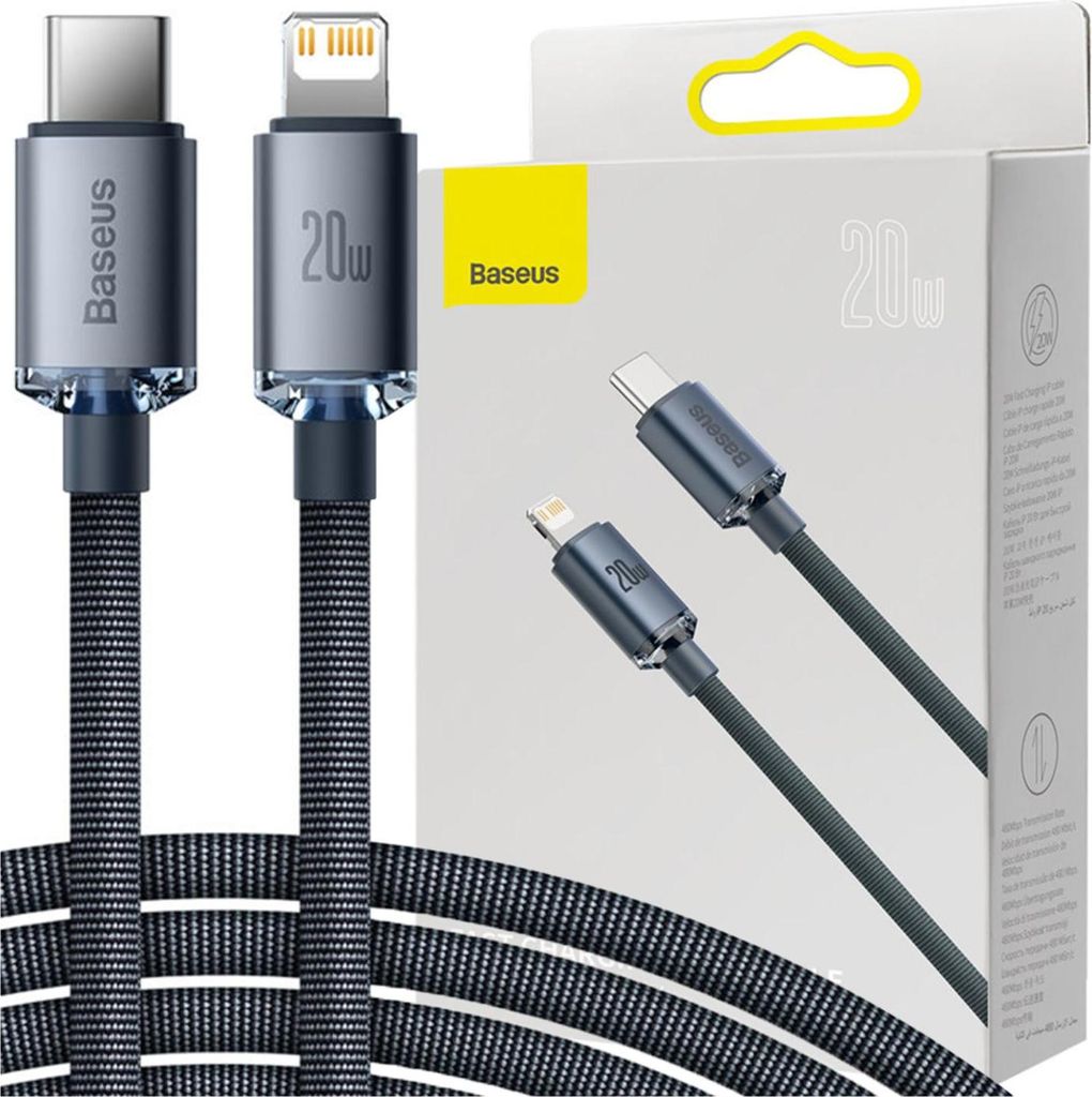 Baseus CAJY000301 mobile phone cable Grey 2 m USB C Image du produit 