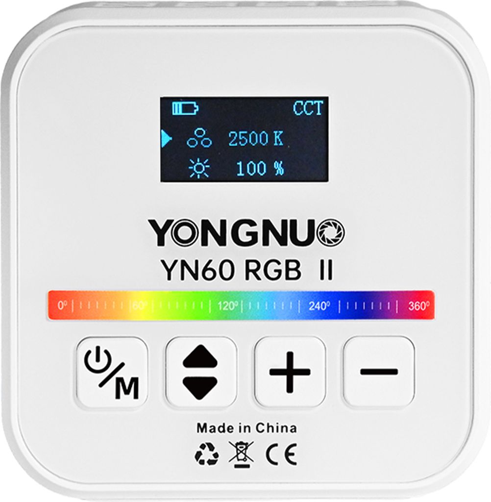 YONGNUO YN60RGB II 6W Taschen-LED-Licht RGB-Videolampe Mini-Fotografielicht mit 1/4-Zoll-Schraubenloch 68 Stueck Perlen 2500K-9900K Farbtemperatur ...