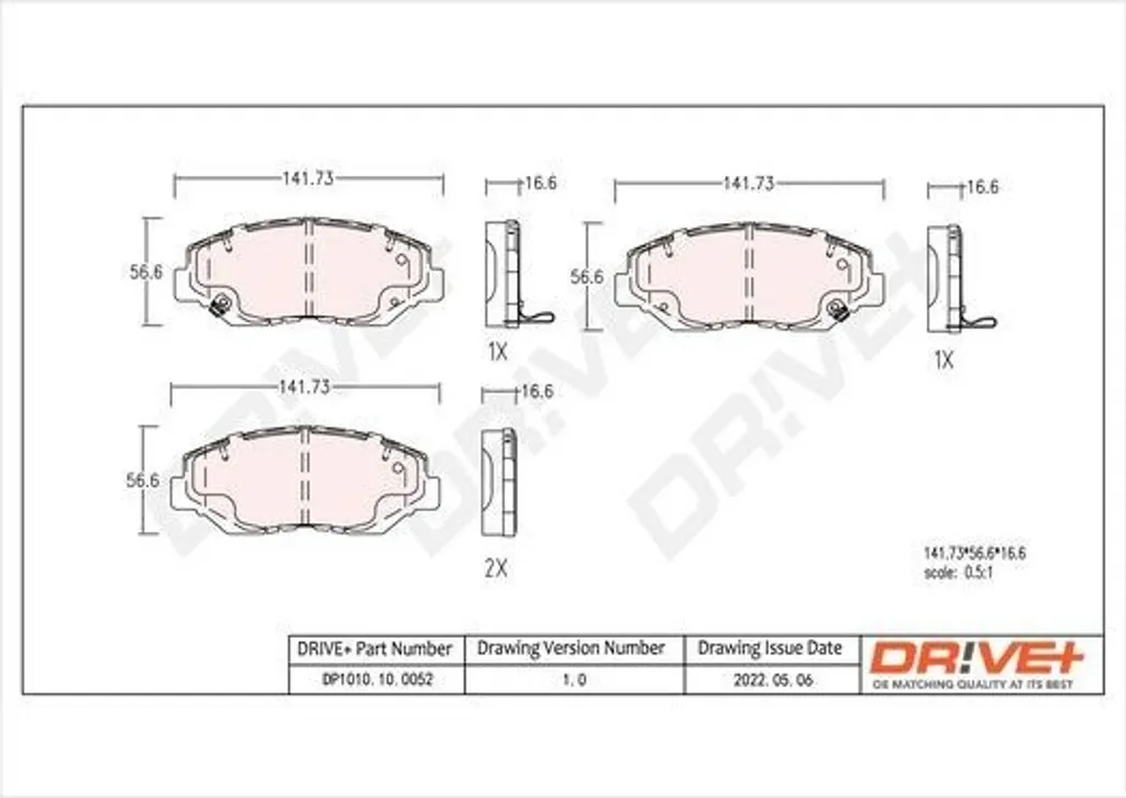 Plaquettes de frein avant CR-V II pour conduite en montagne