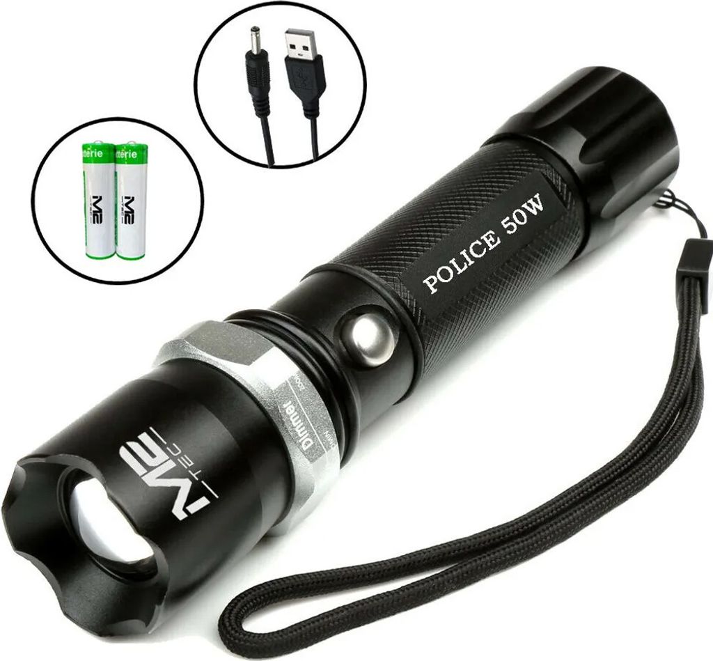 Led Taschenlampe Polizei Swat Cree Zoom 1000 Meter Produktbild 