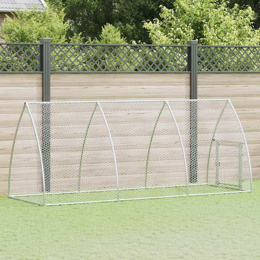 vidaXL Klietka pre kurčatá strieborná 300x105x120 cm Obrázok produktu 8