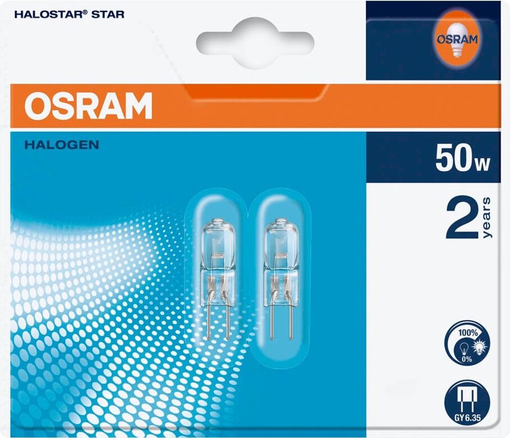 OSRAM HOMELIGHTING HV halogen EEC: G (A - G) GY6.35 12 mm Zdjęcie produktu 