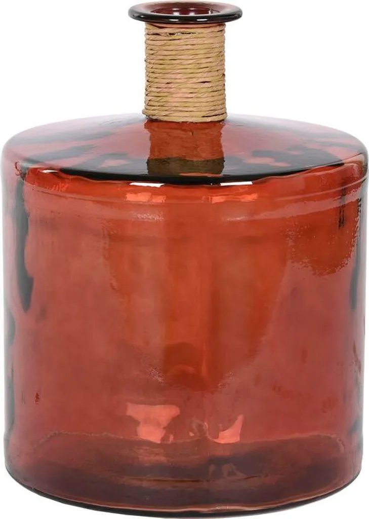 Vase ESPRIT Marron Ficelle en Verre Trempé 35 x 35 x 45 cm Décoration