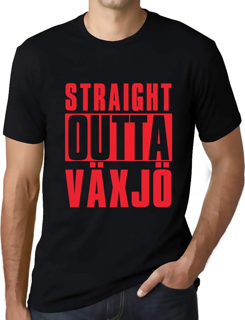 Herren Grafik T-Shirt Straight Outta Växjö Öko-Verantwortlich Vintage Jahrgang Kurzarm Lustige Druck Geburtstag Geschenk Mann