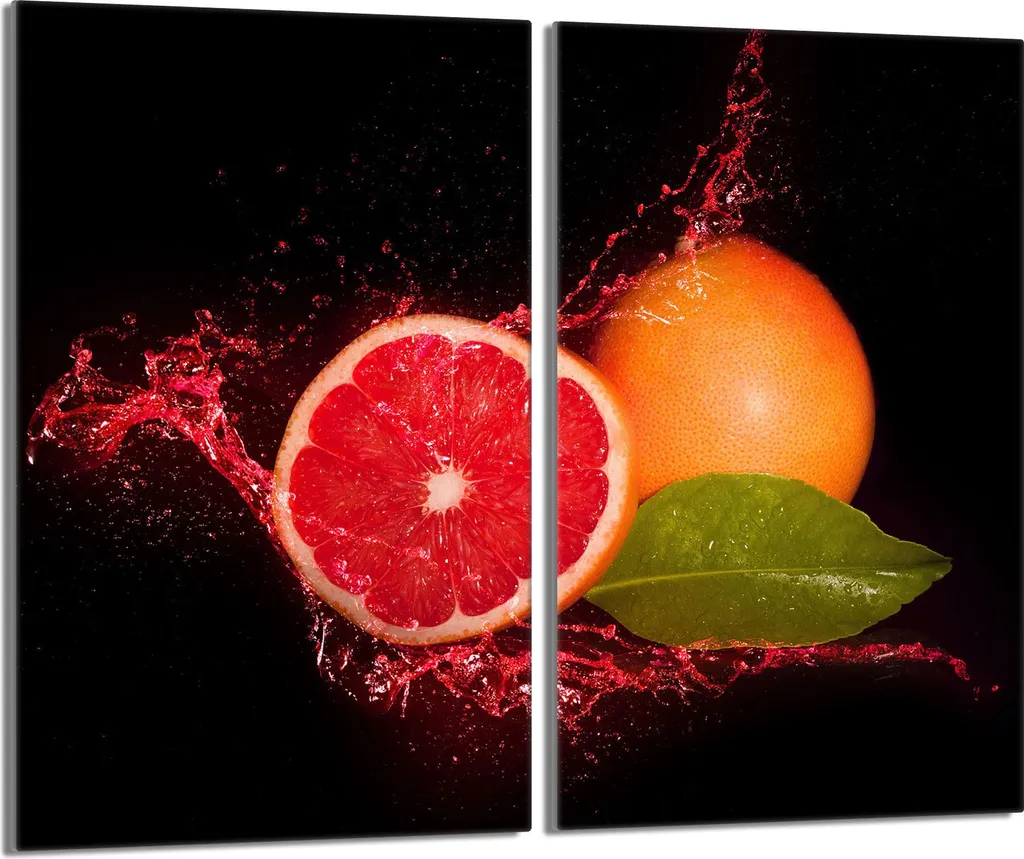 Piastre copriforno 2 pezzi 30x52 Vetro copriforno in ceramica, nero pompelmo