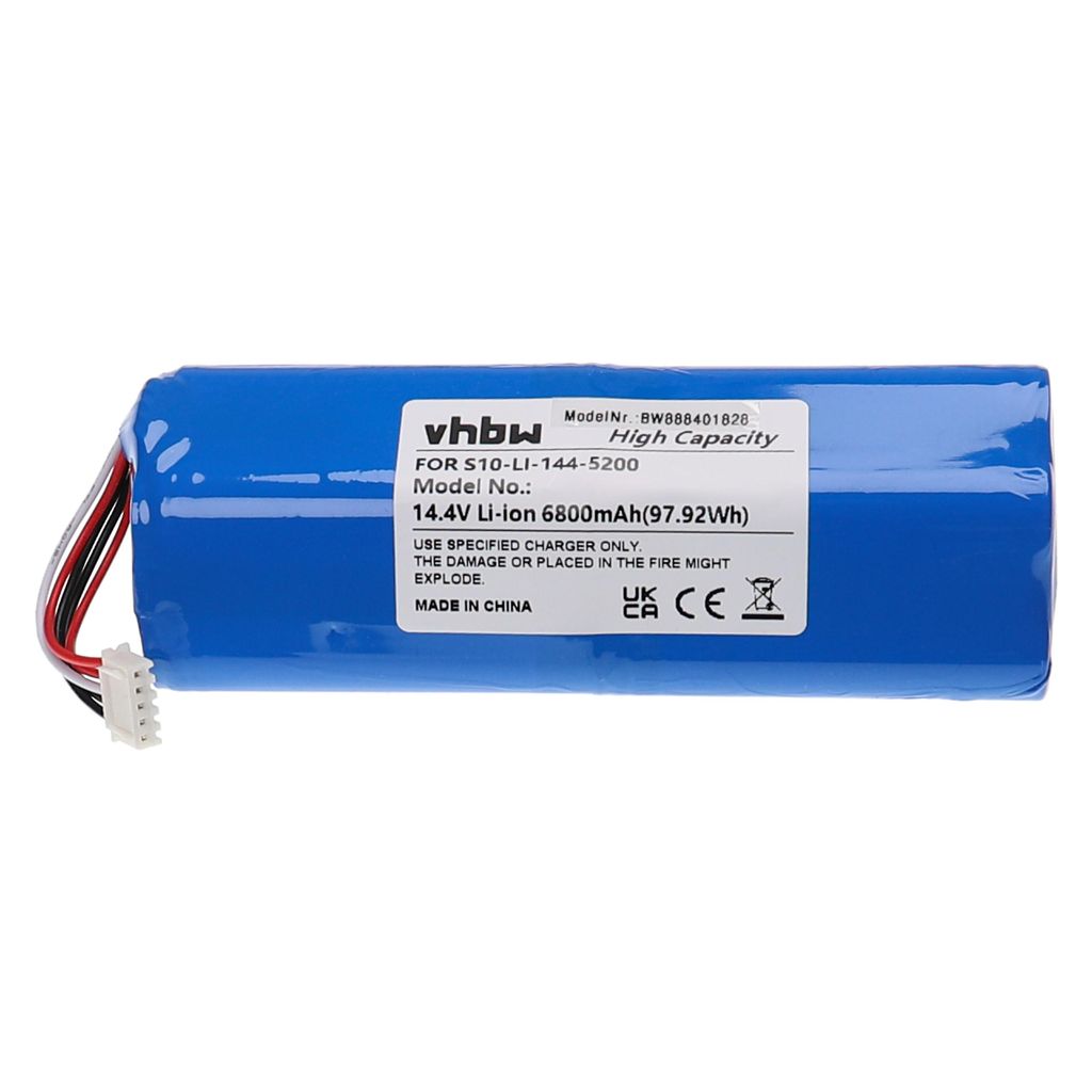 vhbw Akku kompatibel mit Ecovacs Deebot T8 Pure, X1 Omni, X1 Turbo Staubsauger (6800mAh, 14,4V, Li-Ion)
