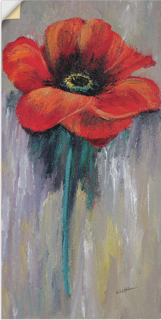 ARTland Wandbild, selbstklebend Roter Mohn II Größe: 75x150 cm