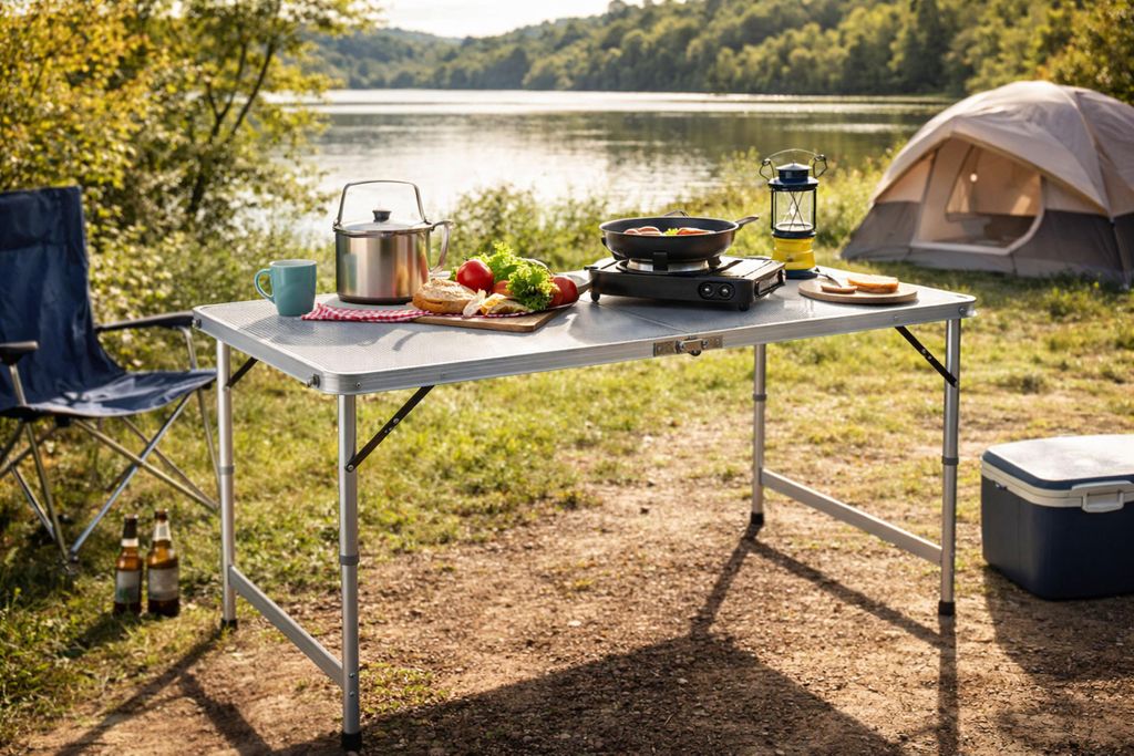 XXL Campingtisch Outdoortisch Gartentisch klappbar Alu Produktbild 