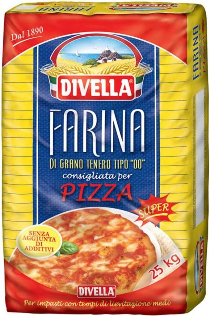 DIVELLA MEHL FÜR PIZZA SUPERIOR 25 KG+ Italian Gourmet polpa 400g