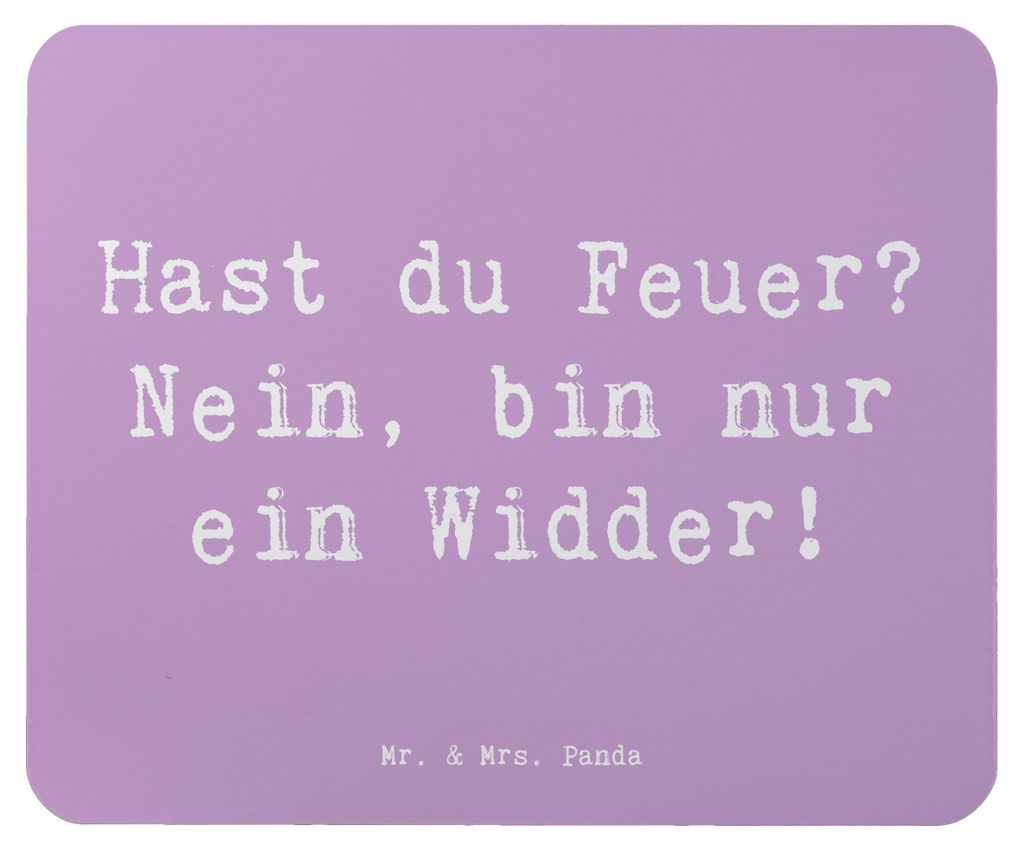 Mr. & Mrs. Panda Mousepad Spruch Widder Feuer - Produktbild 