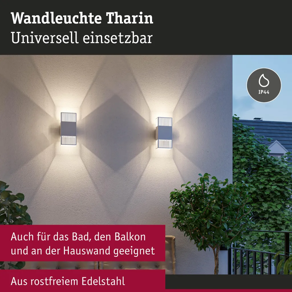 Applique murale LED Tharin Paulmann - Éclairage design bois et noir - 6