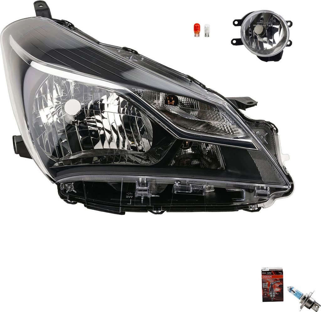 Johns, Scheinwerfer + Osram Night Breaker Laser passend für Toyota Yaris XP13 17- H4 R 811300DJ70 8121002110 B000978080