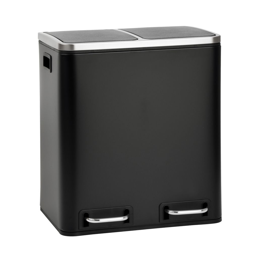 SVITA TM2X15  Treteimer 30 Liter 2x15L schwarz Abfalleimer Produktbild 