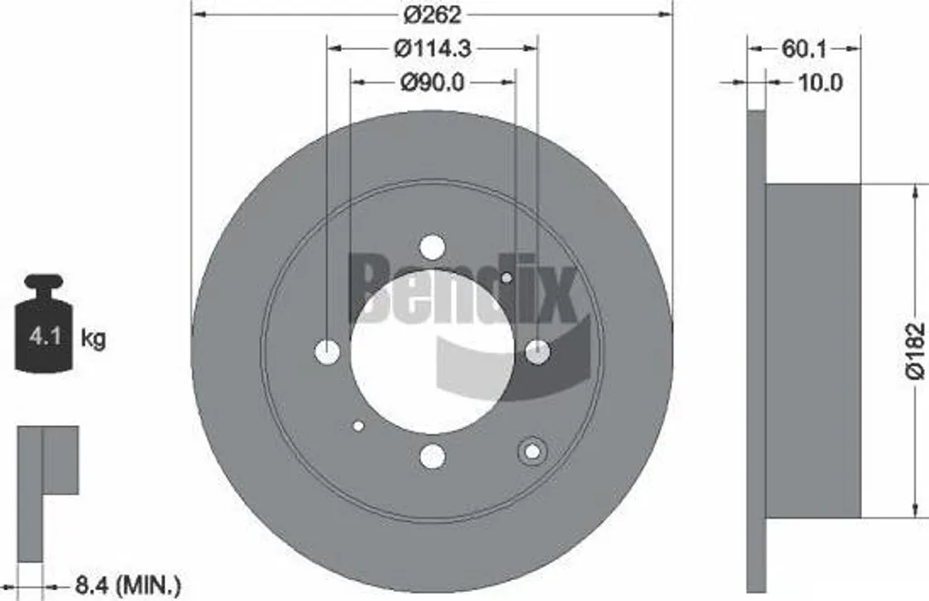 Disque de Frein Avant/Arrière BENDIX - Compatibilité Lancer et Space Wagon (OE 58411M2050)
