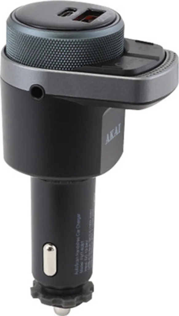 Transmetteur FM voiture Bluetooth AKAI FMT-80BT pour prise allume-cigare