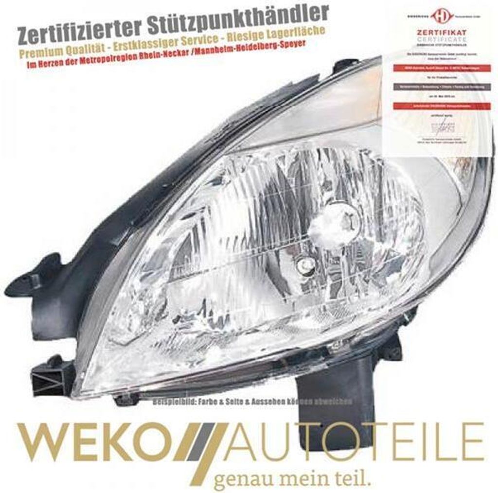 Diederichs Scheinwerfer li. Picasso, 04-08 DEPO für LWR