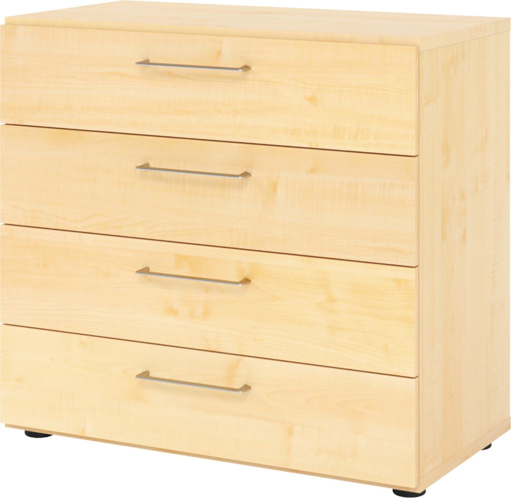 bümö smart Schubladen Schrank - 4 Schübe - Nachbildung Ahorn