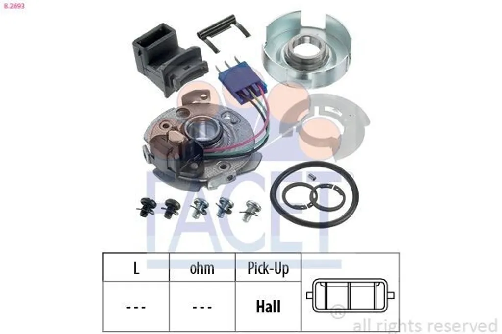 Capteur allumage FACET 8.2693 Italy haute précision pour SAAB et SEAT