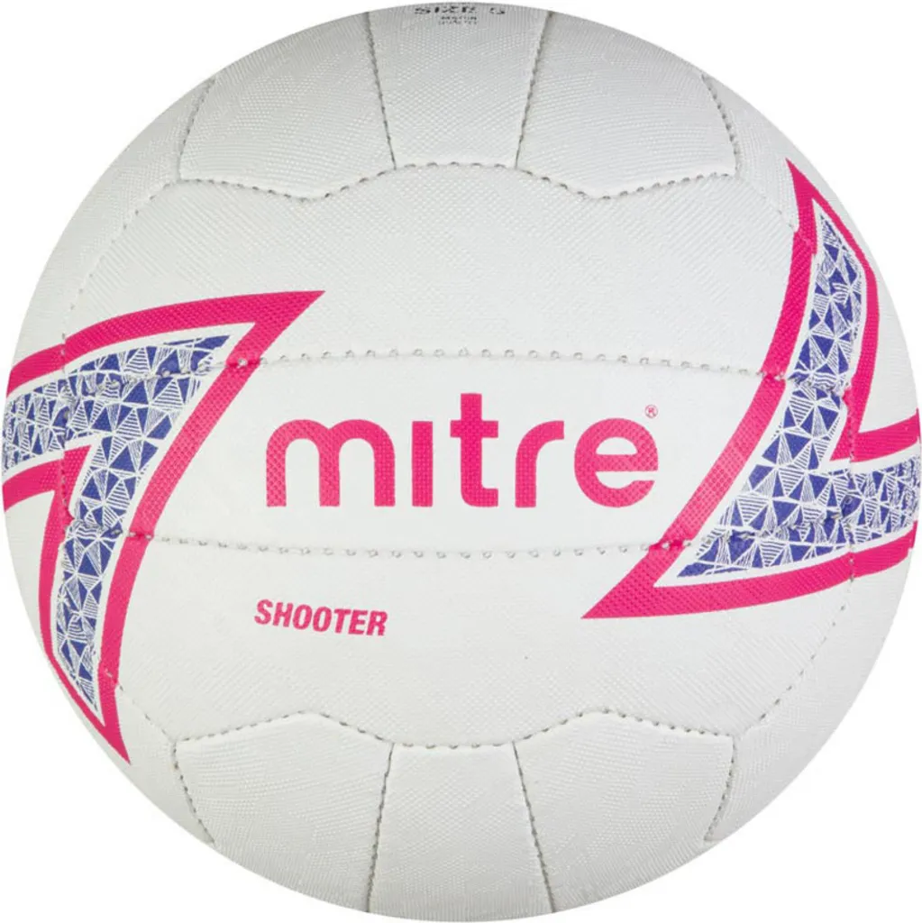 Ballon Netball Mitre Shooter CS135 Taille 4 - Grip Optimal Rose Bleu
