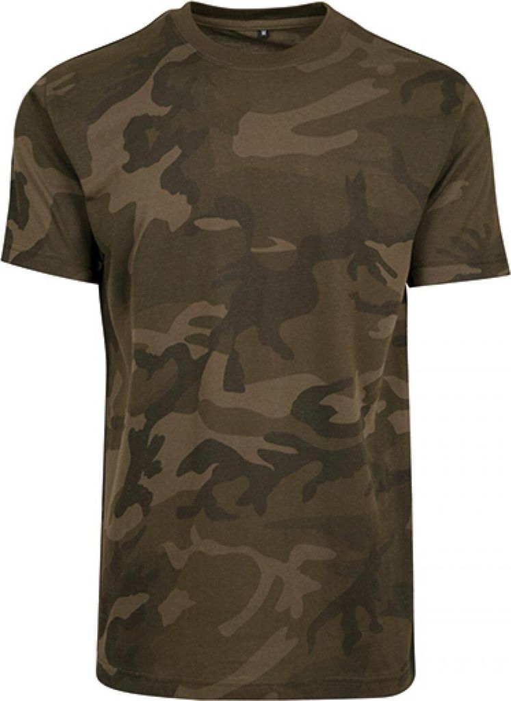 Build Your Brand Camo Round Neck Tee