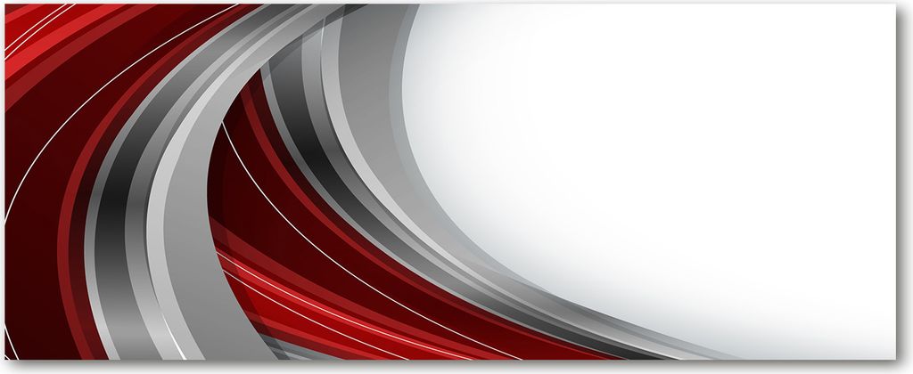 Tulup Küchenrückwand Spritzschutz aus Glas -125x50 -Spritzschutz auf gehärtetes Glas Deko Kunst Wellen