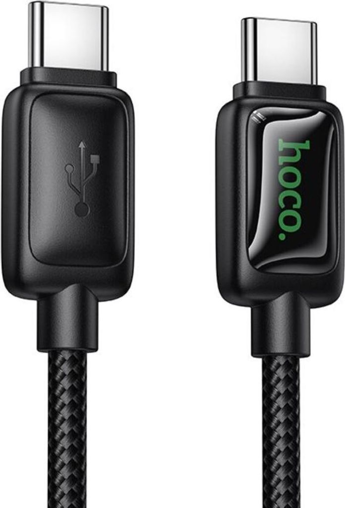 Cavo con LCD da USB C a USB C Hoco 3A 60W 1,2 m U146 nero Immagine del prodotto 