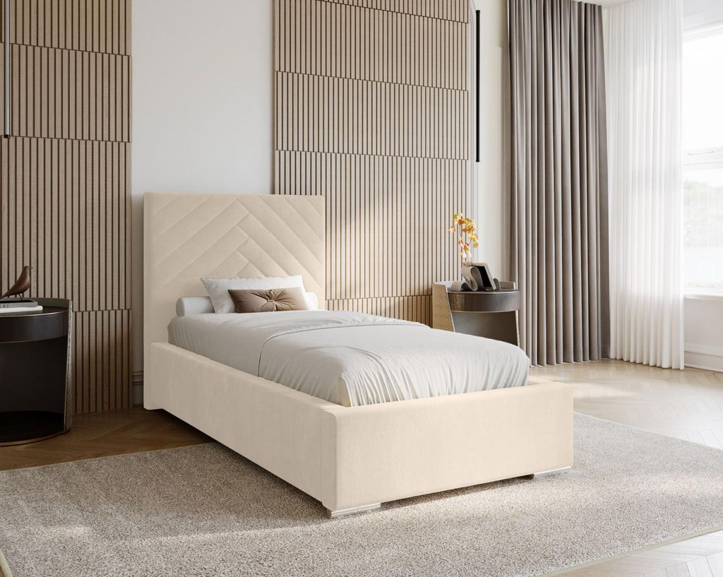 Einzelbett 80x200 GALOX - Vanille
