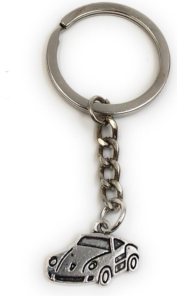 Onwomania Schlüsselanhänger Sport Auto Wagen Car Silber Metall Anhänger Charm