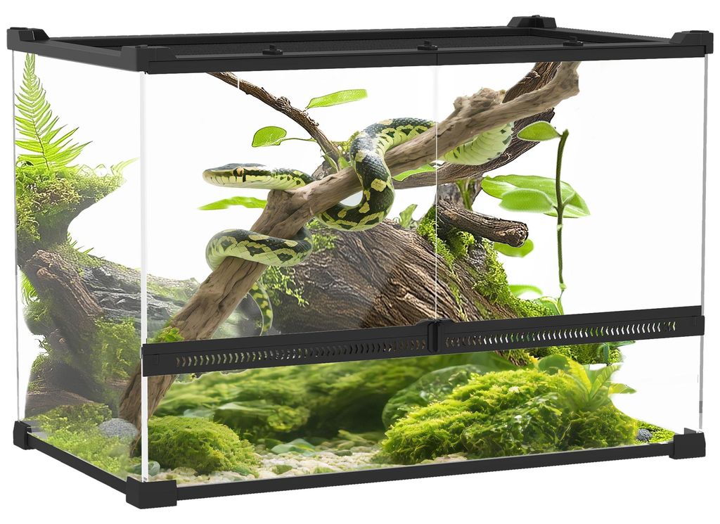 PawHut Terrarium für Reptilien Glasterrarium 48L mit Produktbild 