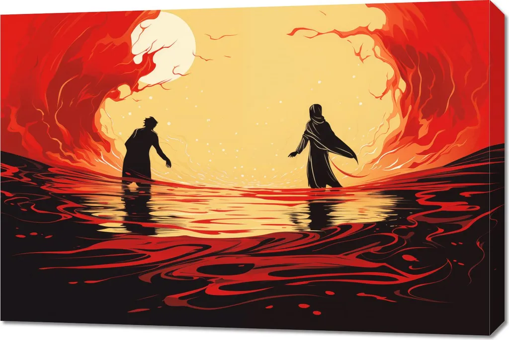 Offerta Quadro 90x60 Paesaggio Acquatico Colori Vivaci Tela Alta Qualità