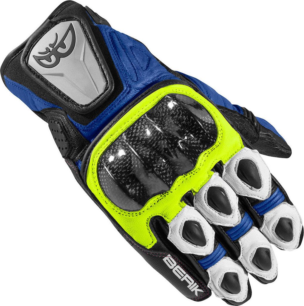 Berik Namib Motorradhandschuhe, schwarz/weiß/blau, XS