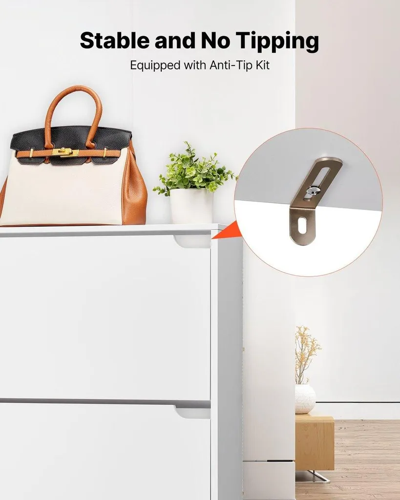 Range-chaussures indépendant moderne 3 compartiments pour entrée et salon - 6