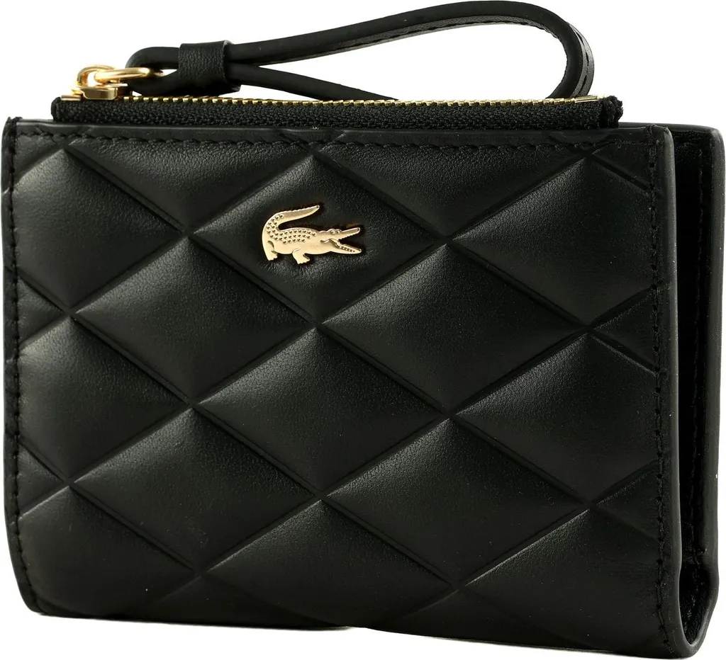 Petit Portefeuille Lacoste Billfold Noir en Cuir - Accessoire Homme