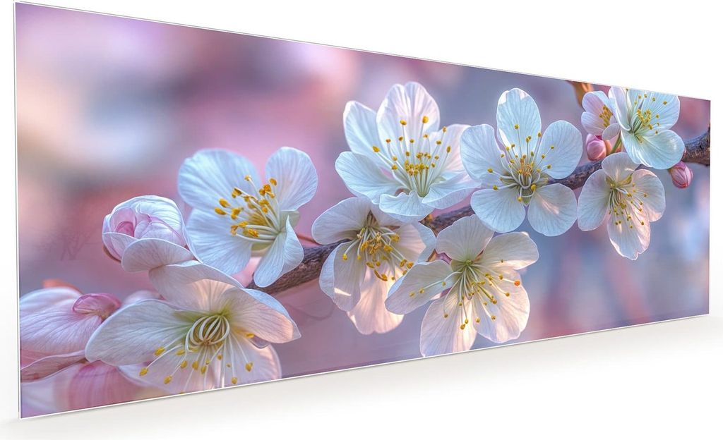 Küchenrückwand Spritzschutz Glas mit Motiv Blühender Zweig 40 x 40 cm